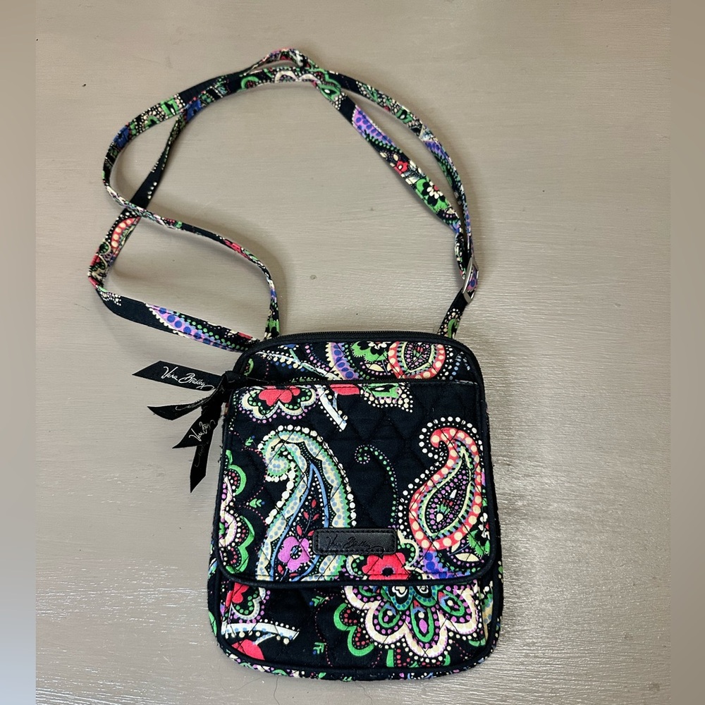 Vera Bradley Hipster Black Paisley - Cross Body Bag / Purse Adjustable
Strap